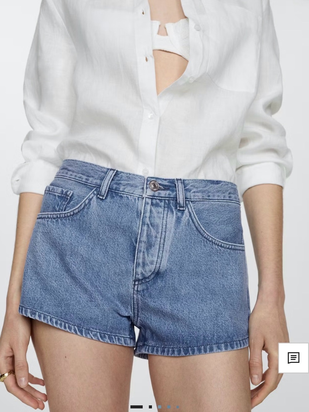 Mango summer High-Rise Denim Shorts